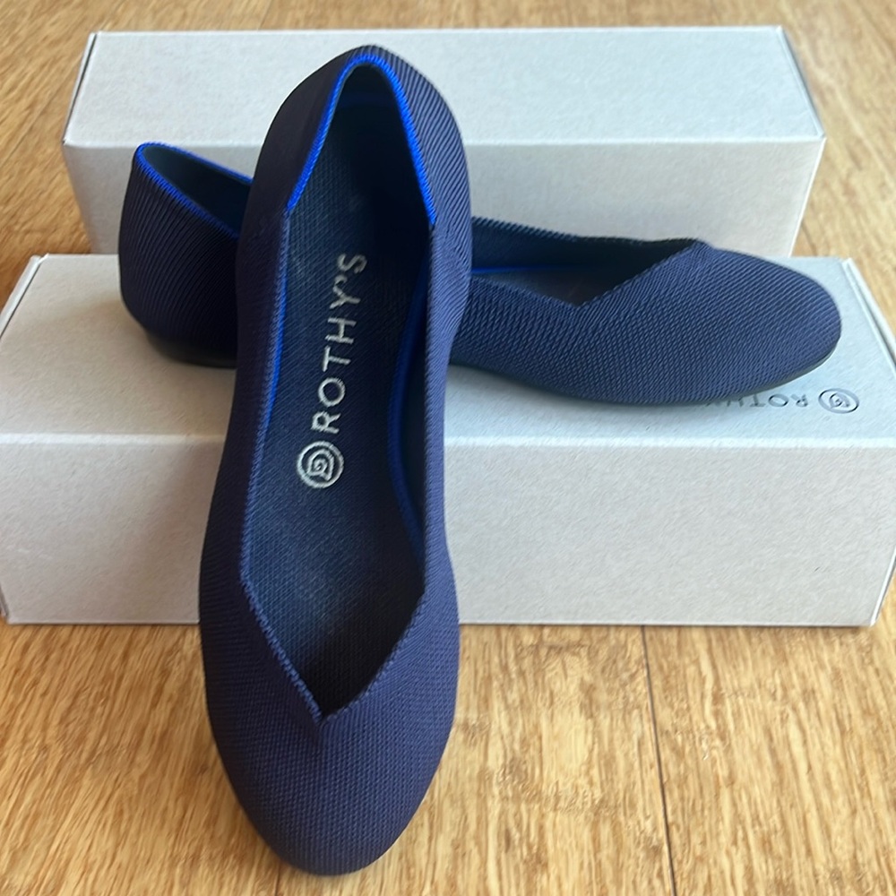 Rothy’s flat, maritime navy, size 9, EUC